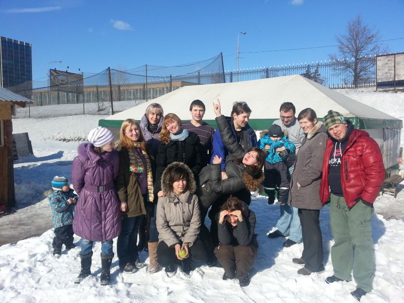 Кусок тусовки на снегу